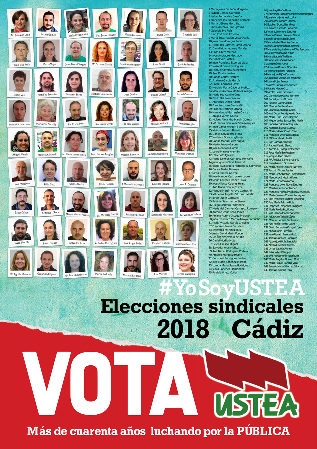 Elecciones sindicales 2018 quién votar Cádiz